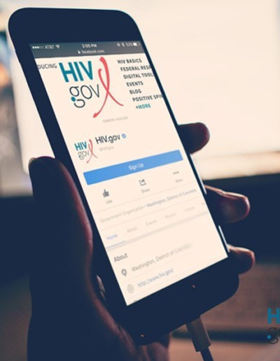 hiv.gov website on smartphone