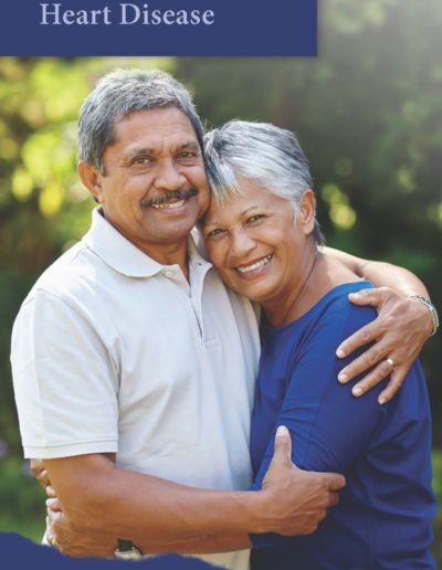 Couple embrace in a hug COPD, Asthma, & Heart Disease Rack Card